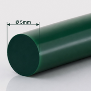 Rundriemen PU85A grün glatt, Durchmesser 5 mm
