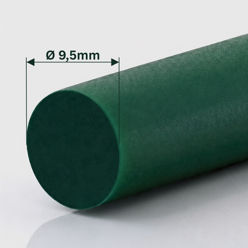 Rundriemen PU85A grün geraut, Durchmesser 9,5 mm