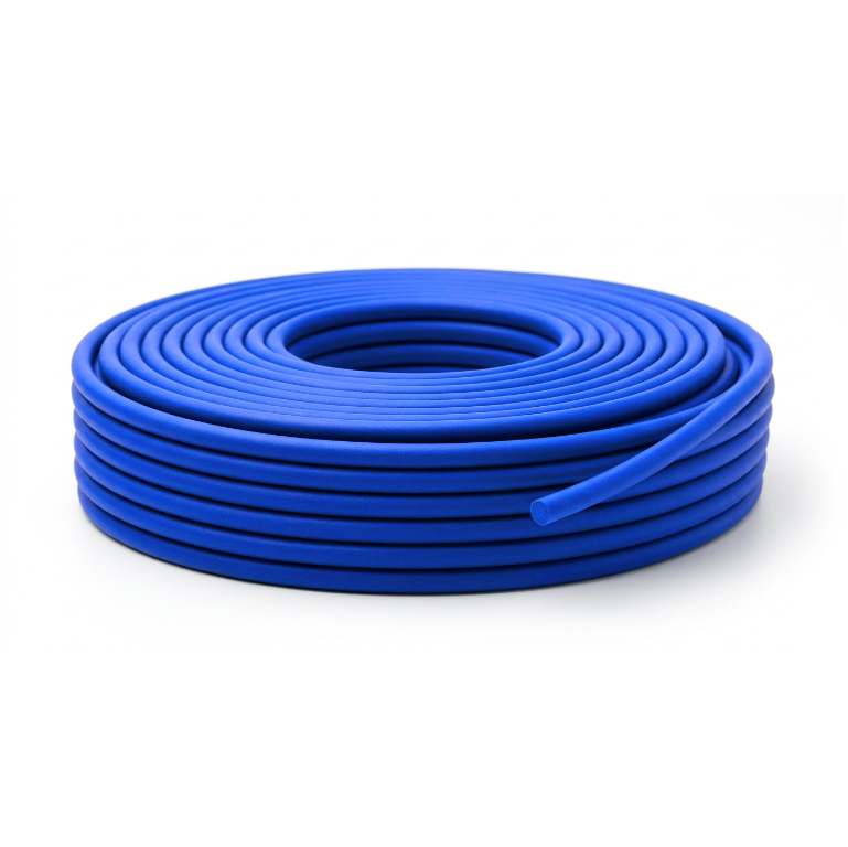 Rundriemen PU85A ultramarinblau geraut, Durchmesser 7 mm, FDA/CE-konform